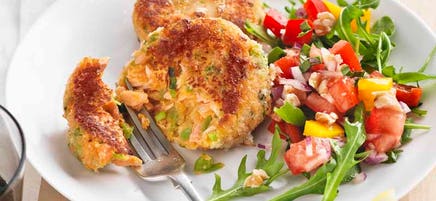 Salmon and sweet potato patties