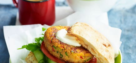 Sweet potato and tempeh burgers