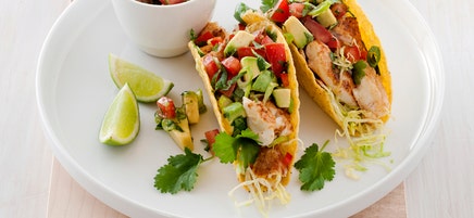 Spicy fish tacos