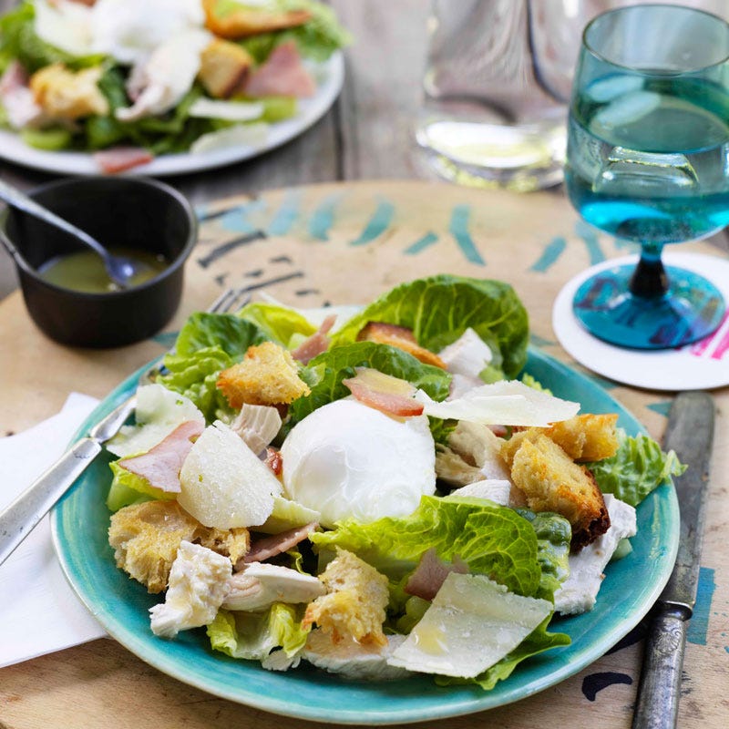 Photo of Caesar salad with poached egg by WW