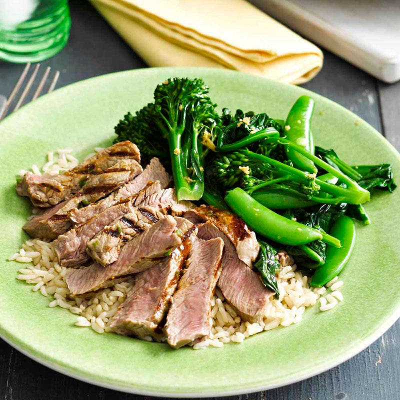 Photo of Garlic and chilli beef with ginger and soy vegetables by WW