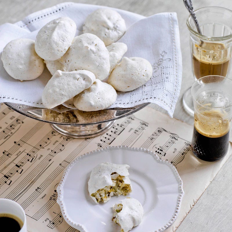 Photo of Rosewater and Pistachio meringues by WW