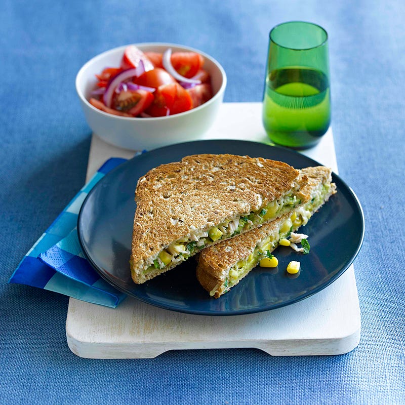 Tuna, corn and cheese toastie
