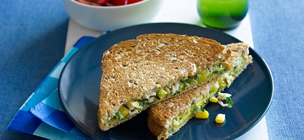 Tuna, corn and cheese toastie