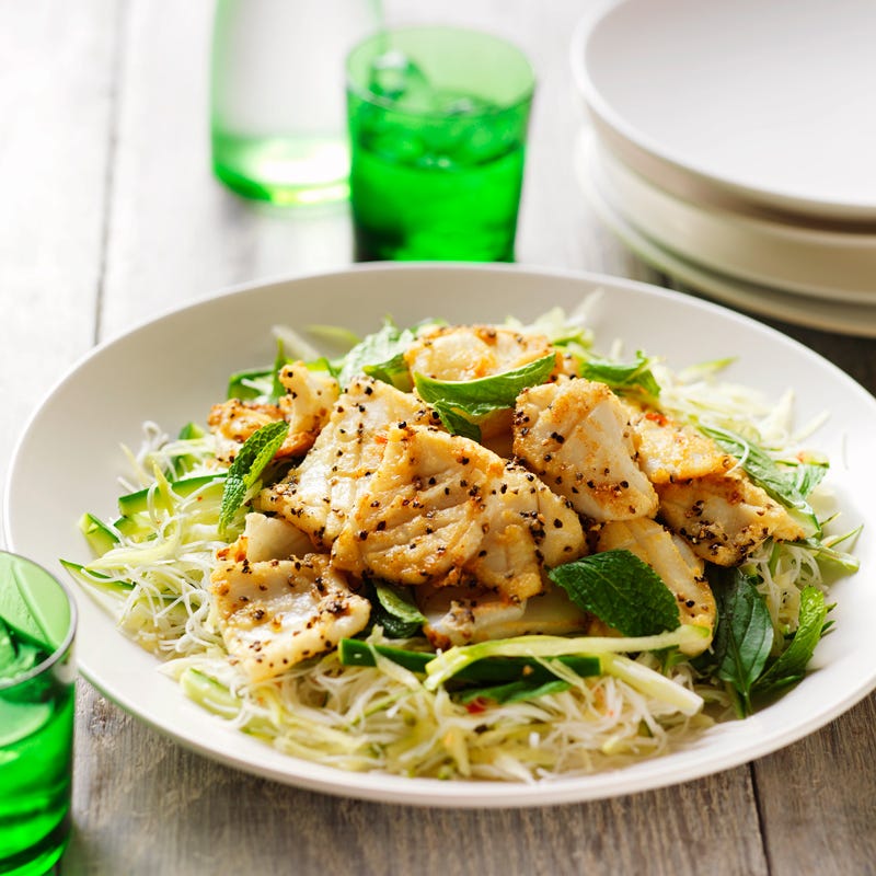 Photo of Salt and pepper squid with noodle salad by WW