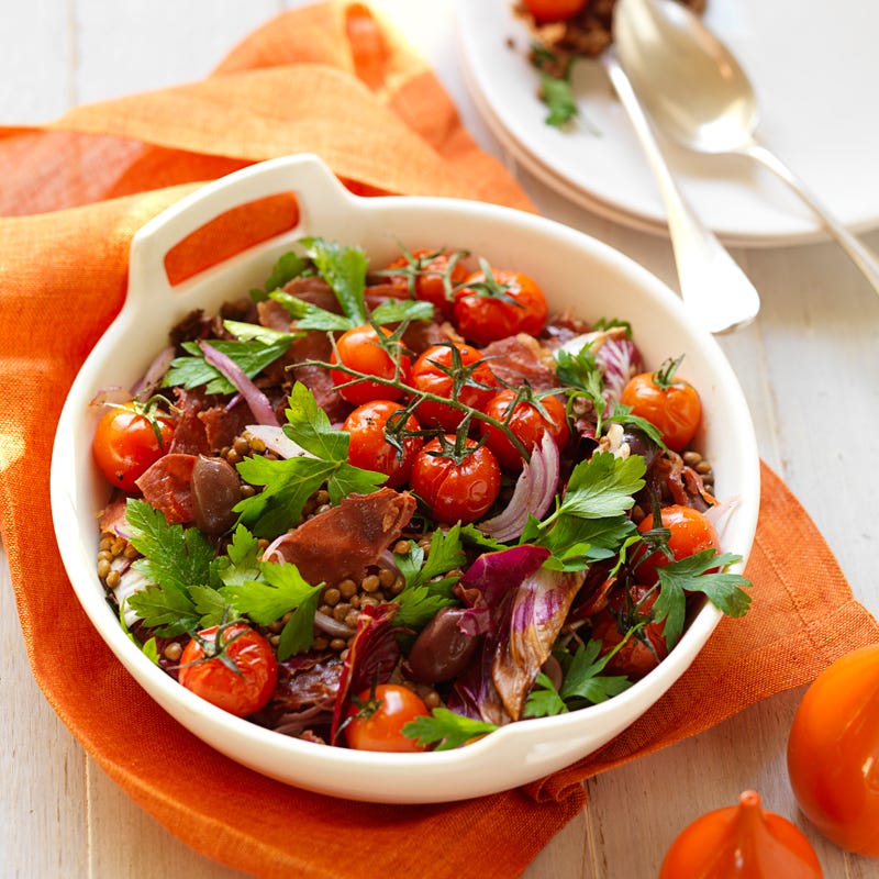 Photo of Lentil salad with wilted radicchio and prosciutto by WW