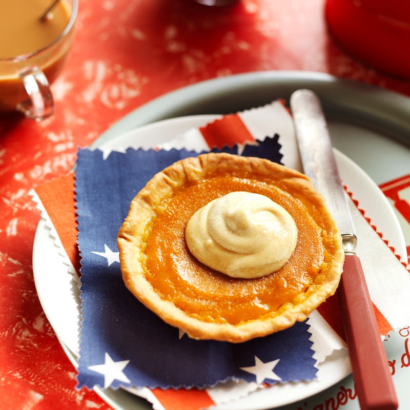Photo of Pumpkin pies with brown sugar cream by WW