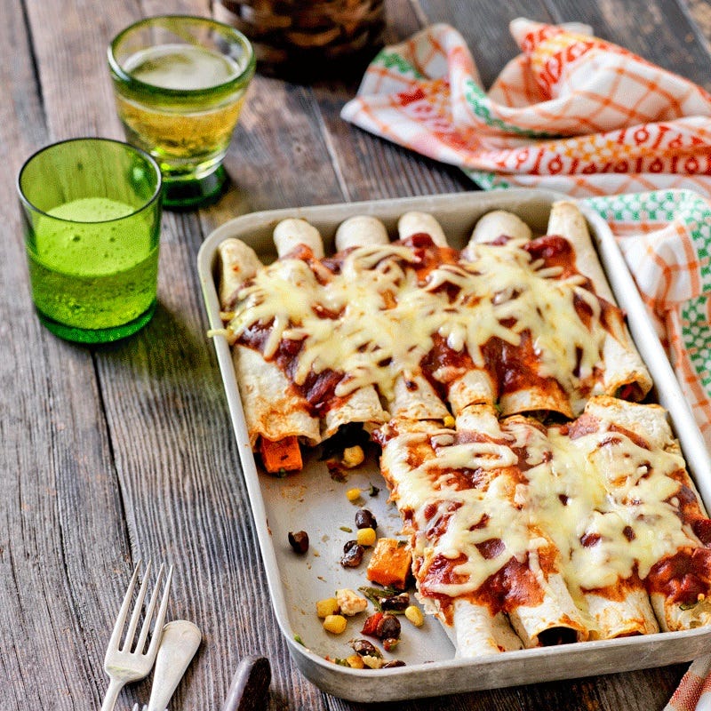 Photo of Vegetarian enchiladas with rice by WW