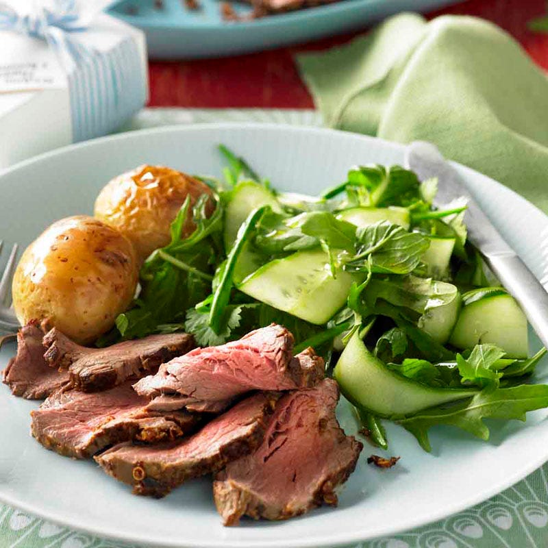 Photo of Spiced beef fillet with fresh green salad by WW