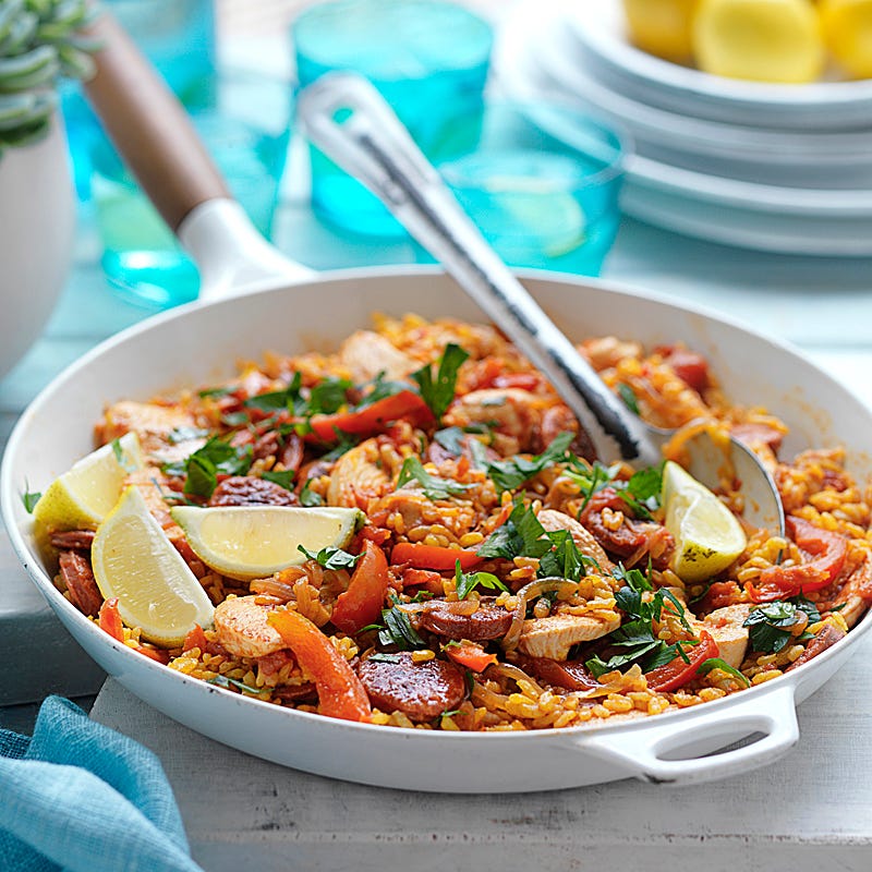 Photo of Chicken paella with chorizo by WW