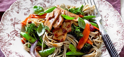 Chilli and basil tofu
