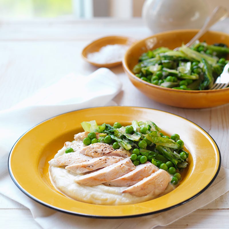 Photo of Pan-fried chicken with cauliflower puree by WW