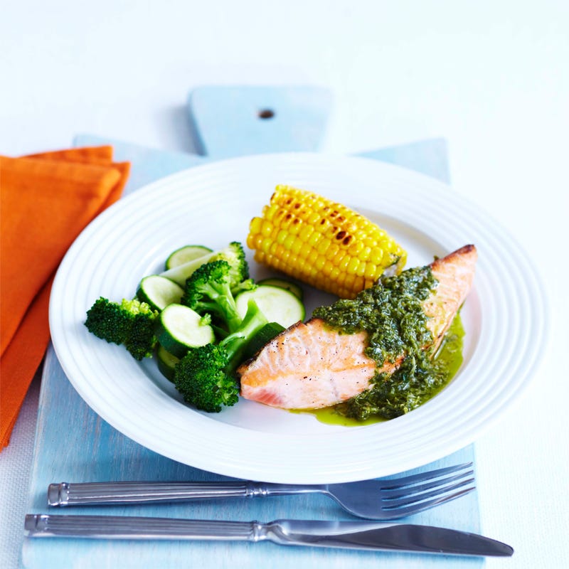 Photo of Grilled salmon with salsa verde by WW