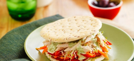 Pesto chicken sandwich