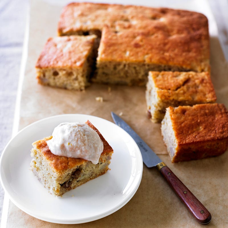 Photo of Caramel, raisin and banana cake with banana ice-cream by WW