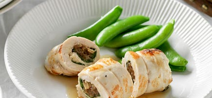 Chicken and balsamic onion involtini