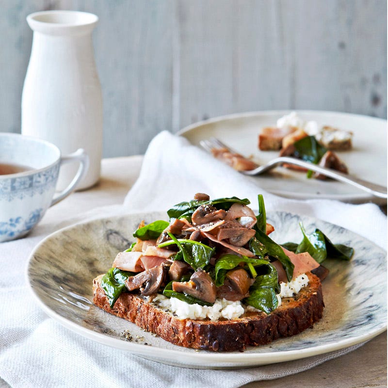 Photo of Mushrooms with spinach, ham and cottage cheese by WW