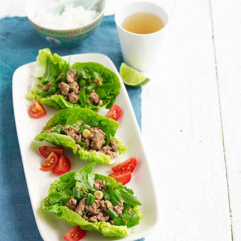 Photo of Stir-fry turkey larb in lettuce cups by WW