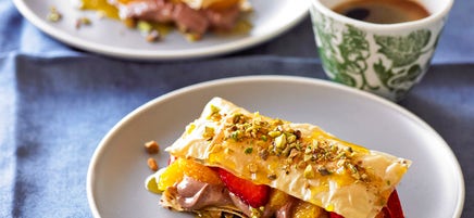 Choc-orange baklava stacks