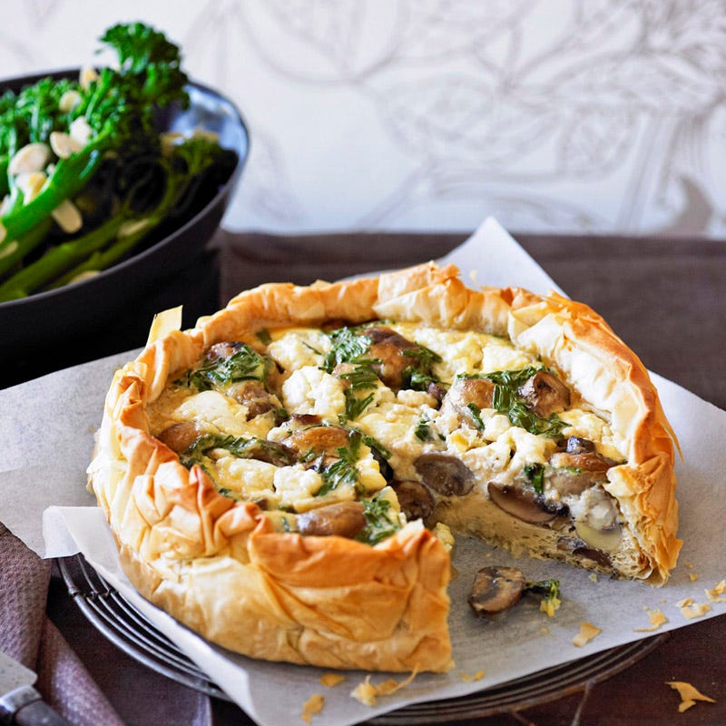 Mushroom quiche