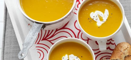 Pumpkin, sweet potato and ginger soup