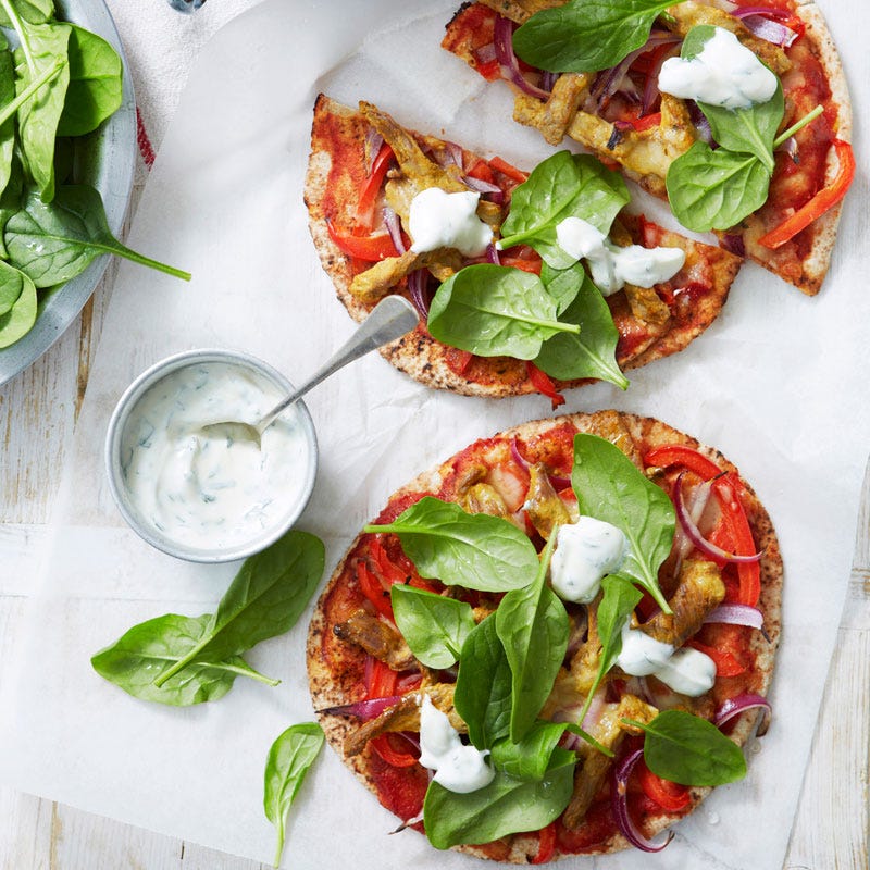 Photo of Korma pizzas with yoghurt dressing by WW