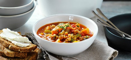 Vegetable and barley soup