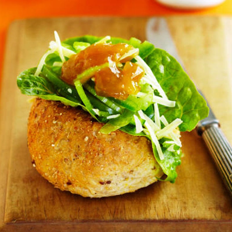 Photo of Cheddar cheese and mango chutney salad roll by WW