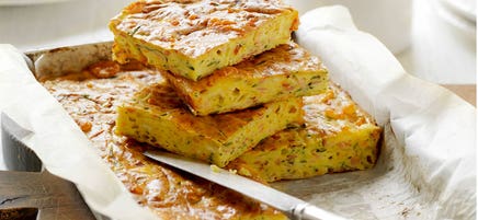 Zucchini and ham slice