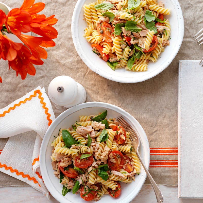 Photo of Tuna, basil and tomato pasta salad by WW