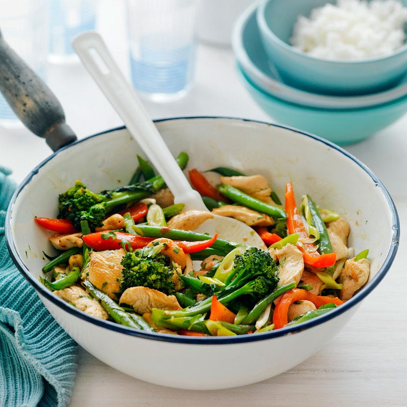 Sweet chilli chicken and cashew stir-fry