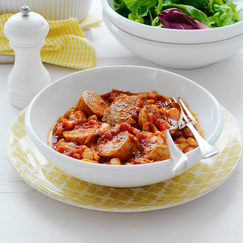 Sausage and bean casserole