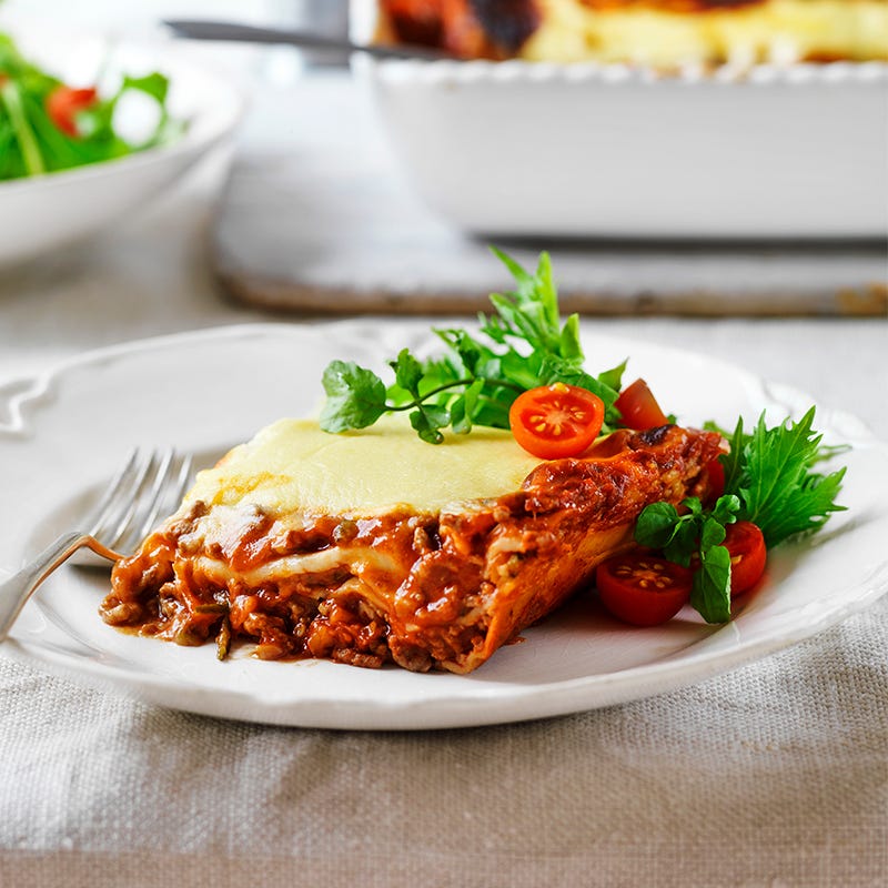 Beef and vegetable lasagne