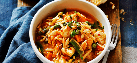 One-pot fish and risoni stew