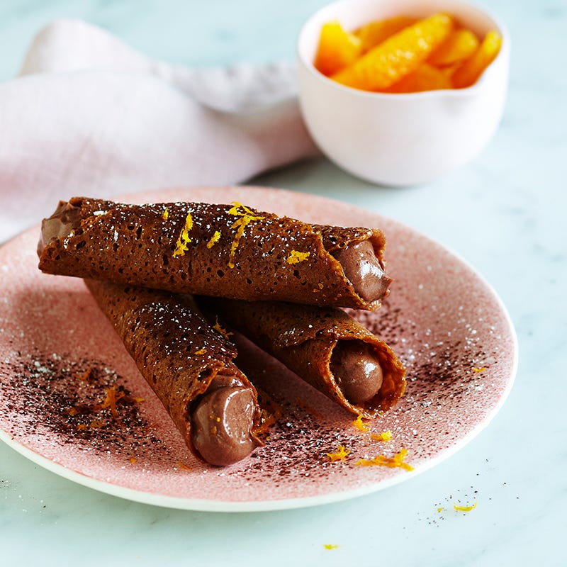 Chocolate and orange brandy snap