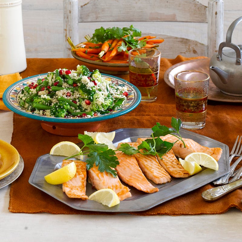 Photo of Grilled salmon with pomegranate couscous by WW