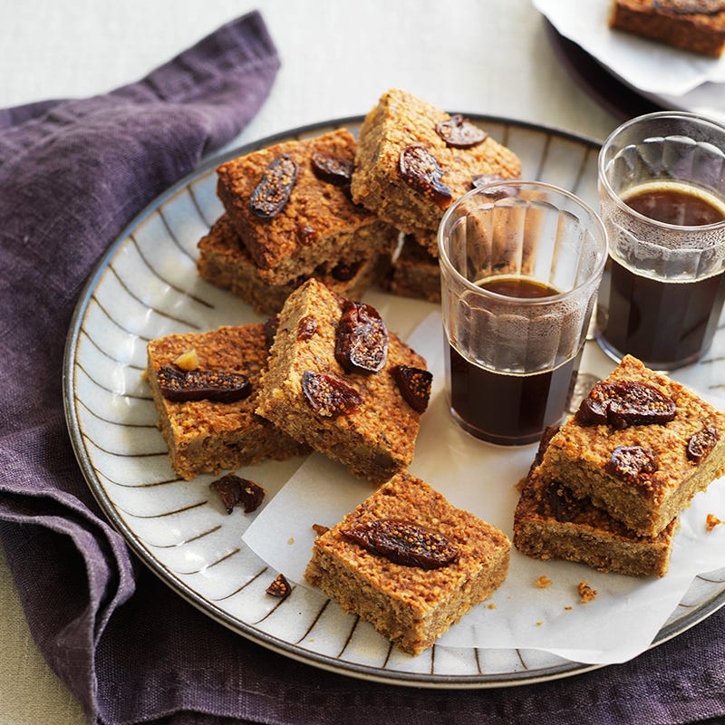 Fig and walnut flapjack