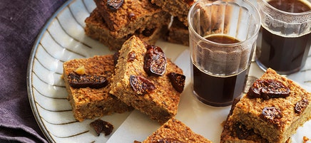 Fig and walnut flapjack