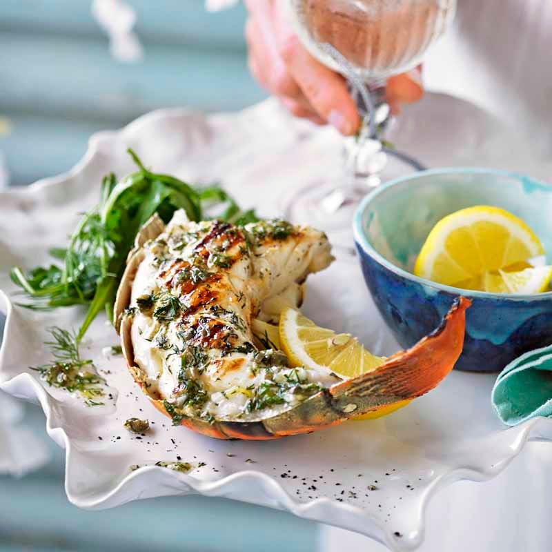 Photo of Lobster tails with dill, lemon and caper dressing by WW