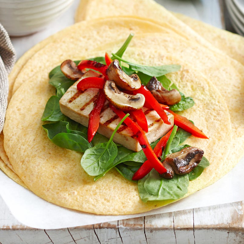 Photo of Barbecued tofu, capsicum and mushroom fajitas by WW