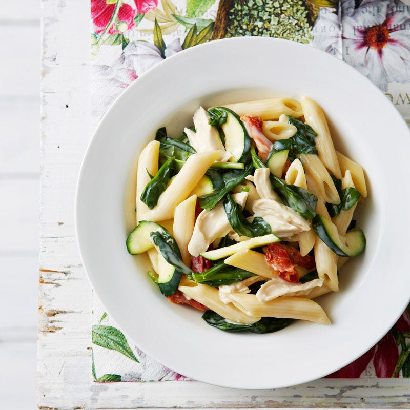 Creamy chicken and sundried tomato penne