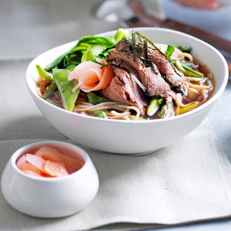 Photo of Miso poached beef with soba noodles by WW
