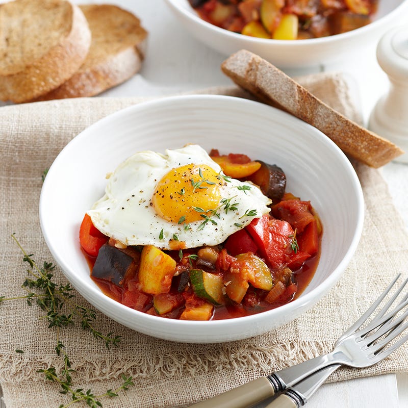 Ratatouille with fried egg