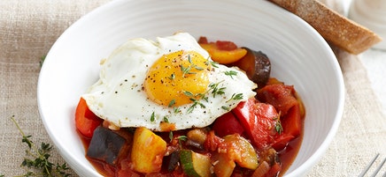Ratatouille with fried egg