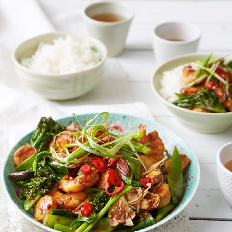 Photo of Scallop and prawn stir-fry with black bean sauce by WW