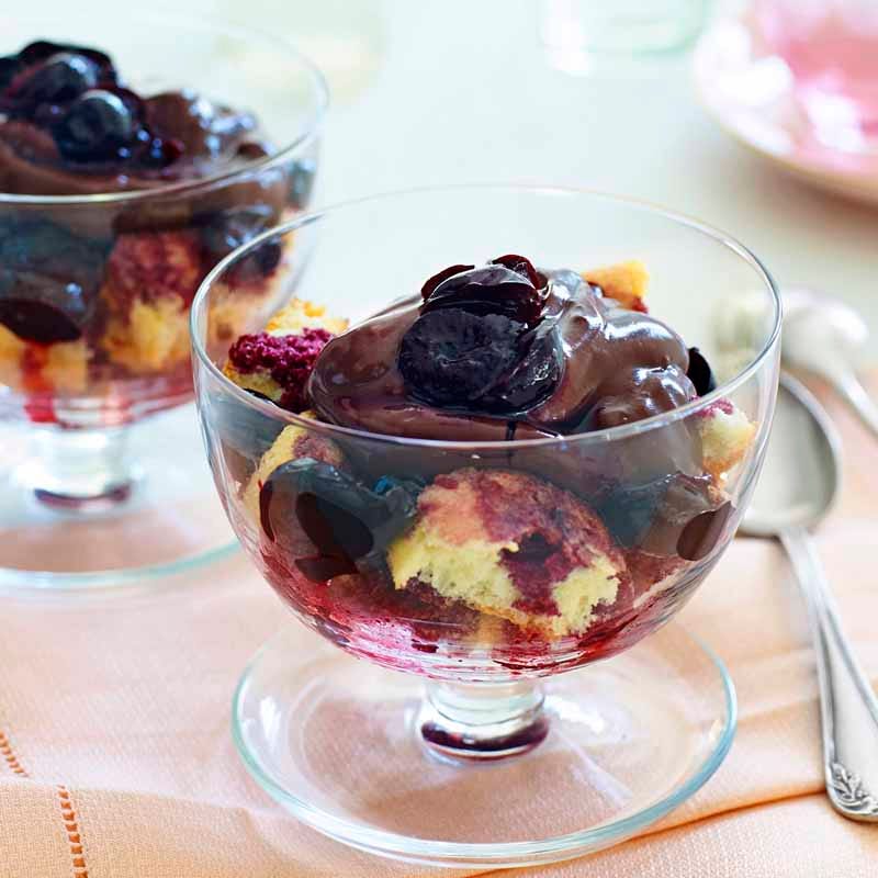 Photo of Cherry chocolate custard trifles by WW