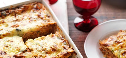 Beef and spinach lasagne