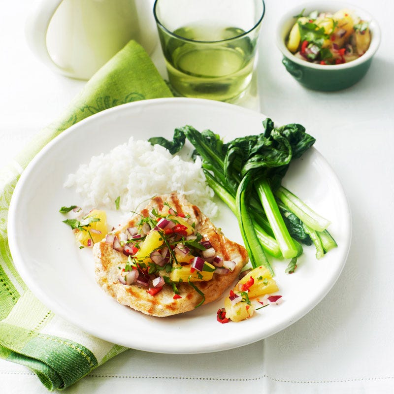 Photo of Pork with spicy pineapple chutney by WW