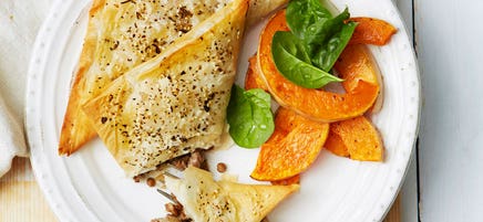 Moroccan lamb triangles