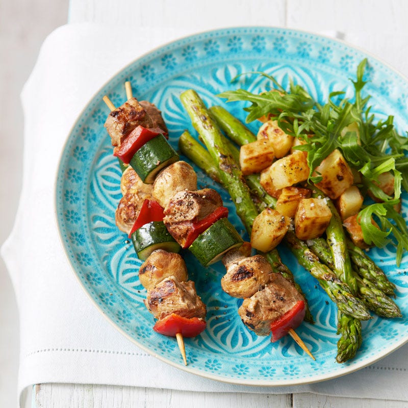 Photo of Spanish pork skewers with crisp potatoes by WW